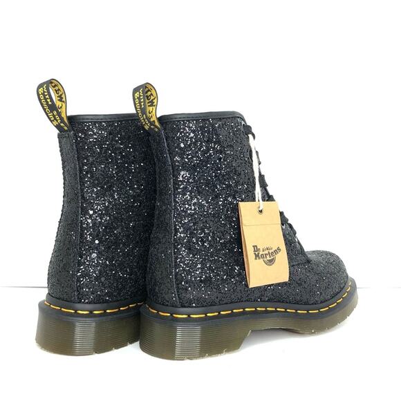 NEW Dr Martens Black Chunky Glitter 1460 Farrah Lace Up Boots Women’s 5 Shoes - Picture 7 of 11